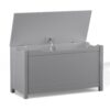 Kids Wooden Toy Box Storage With Safety Hinged Lid For Ages 2+ - Gray - Image 23