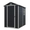 Resin Outdoor Storage Shed Kit Perfect To Store, Patio Furniture - Black - Image 2
