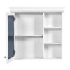 Bathroom Medicine Cabinet With Mirror, Wall Mounted Mirror Cabinet & Storage Organizer, Over The Toilet Storage White Storage Cabinet For Bathroom - White - Image 11