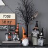 Halloween Gnome Decor (Set of 4) - Black / Gray / Orange - Image 16