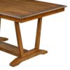 Topmax - 5 Piece Rustic Dining Table Set With 4 Upholstered Chairs, Rectangular Dining Table With Trestle Table Base - Walnut - Image 11
