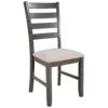 6 Pieces Family Furniture, Solid Wood Dining Room Set With Rectangular Table & 4 Chairs With Bench - Gray - Image 10