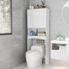 Home Bathroom Shelf Over-The-Toilet, Bathroom Spacesaver, Bathroom Storage Cabinet Organizer - White - Image 3