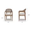 Americana - Mid-Century Modern Cane Back Dining Chair Textured Weave - Taupe Beige - Image 12