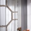Antique Style Decorative Square Wall Mirror With Mirrored Frame, Wall Decor For Living Room Entryway, Console Lean Against Wall - Silver - Image 10