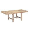 Topmax - 6 Piece Farmhouse Extendable Dining Table With Footrest, 4 Upholstered Dining Chairs And Dining Bench, Two 11" Removable Leaf - Natural / Beige - Image 12