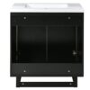 Bathroom Vanity Set With Sink, Combo Cabinet, Bathroom Storage Cabinet, Solid Wood Frame - Black - Image 20
