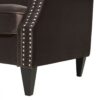Elaine - Sofa Nailhead Accents - Deep Brown - Image 8