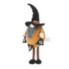 Standing Gnome With Gnome & Holding Banner, For Halloween Decor (Set of 2) - Black / Orange / White - Image 4