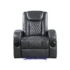 Alair - Leather Aire Power Motion Recliner With Bluetooth, Wireless Charger Cupholder - Dark Gray - Image 7