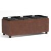 Avalon - Storage Ottoman - Distressed Saddle Brown - Image 3