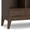 Harper - Low 6 Cube Storage With Drawers - Walnut Brown - Image 8