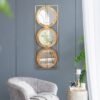 3 Mirror Piece Wall Mirror InRectangular Frame, Home Wall Decor For Bedroom Living Room - Brown - Image 6