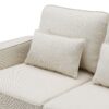 4 Seater Modern Linen Sofa With Armrest Pockets And 4 Pillows, Minimalist Style Couch - Beige - Image 10