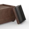 Avalon - 5 Piece Storage Ottoman - Distressed Chestnut Brown - Image 4