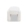 Hugo - Oval Fully Upholstered Bench - Milk Cream White - Image 2