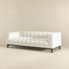Melissa - Mid-Century Modern Sofa - Brown / White - Image 3