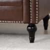83.66" Width Traditional Square Arm Removable Cushion 3 Seater Sofa - Dark Brown - Image 15