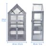 Mini Greenhouse Kit, Outdoor Small Green House, Wood, Plant Stand For Indoor Garden & Patio Balcony Apartments Porch Terrace Outsid Accessories, Uv-Resistant - Gray - Image 2