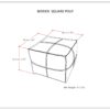 Bowen - Square Pouf - Black - Image 8