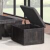 Moseberg - Oak Coffee Table With Storage Stools (Set of 5) - Gray - Image 5