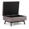 Owen - Coffee Table Storage Ottoman - Distressed Gray Taupe - Image 3