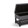 Saxon - Storage Ottoman Bench - Slate Gray - Image 7