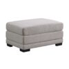 Kristin - Linen Fabric Reversible Sectional Sofa With 2 Ottomans - Light Gray - Image 3