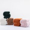 S-Shape Velvet Fabric Ottoman Makeup Stool Footstool - Dark Green - Image 10