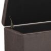 Avalon - Extra Large Storage Ottoman Bench - Distressed Brown - Image 5