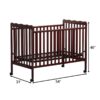 Crib 3 In 1 Convertible, Made Of Sustainable Pinewood, Non Toxic Finish, Comes With Locking Wheels, Wooden Nursery Furniture - Espresso - Image 7