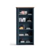 Nantucket - 5 Shelf Bookcase - Blue Denim, Whiskey - Image 3