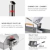 Stainless Steel Pizza Oven Outdoor 12" Automatic Rotatable Pizza Ovens, Portable Wood Fired Pizza Oven Pizza Maker With Timer, Built-In Thermometer, Pizza Cutter & Carry Bag - Silver - Image 11