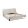 Aspen - King Vertical Tufted Headboard Platform Bed Set - Light Beige - Image 5