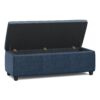Avalon - Storage Ottoman Bench - Denim Blue - Image 2