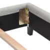 King Size Upholstered Platform Bed - Minky Stone - Image 4