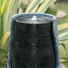 Indoor Outdoor Polyresin Water Fountain, Unique Broken Urn Fountain Chic Dynamic Modern Design With Light For Garden, Lawn, Backyard, Porch - Gray - Image 4