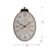Antique Oval Wall Clock, Traditional Vintage Home Decor Clock - Ivory - Image 13