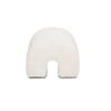 Bridge - Arched Upholstered Footstool Ottoman - Ivory White - Image 2