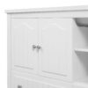 Bathroom Vanity Base Only, Solid Wood Frame And MDF Boards - White - Image 15
