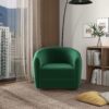 Elise - Mid-Century Modern Swivel Chair - Dark Green - Image 6