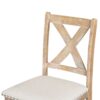 Topmax - 6 Piece Farmhouse Extendable Dining Table With Footrest, 4 Upholstered Dining Chairs And Dining Bench, Two 11" Removable Leaf - Natural / Beige - Image 21