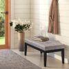 Lacey - Tufted Ottoman Bench - Distressed Gray Taupe - Image 7