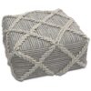 Cowan - Square Pouf - Gray / Natural - Image 2