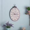 Antique Oval Wall Clock, Traditional Vintage Home Decor Clock - Ivory - Image 12