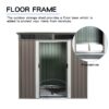 6Ft x 5Ft Outdoor Metal Storage Transparent Plate - Gray - Image 7