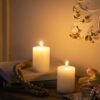 LED Candles With Wick And Remote Control Timer (Set of 2) - White - Image 4