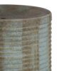 Large Modern Cylinder Ribbed Tower Water Fountain, Contemporary Antique Finish Outdoor Bird Bath Concrete Fountain - Antique Blue - Image 5