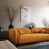 Donna - Japandi Style Boucle Sofa - Dark Yellow / Rustic - Image 2