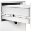Modern Night Stand Storage Cabinet For Living Room Bedroom, Steel Cabinet With 2 Drawers, Bedside Furniture, Circular Handle - White - Image 9